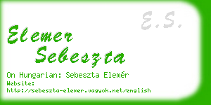 elemer sebeszta business card