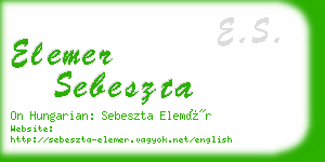 elemer sebeszta business card